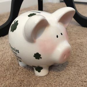 Celtic Blessings Clover Piggy Bank